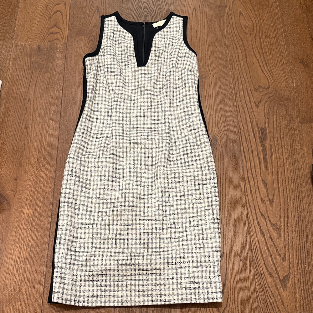 Etcetera Black and White Patterned Midi Dress